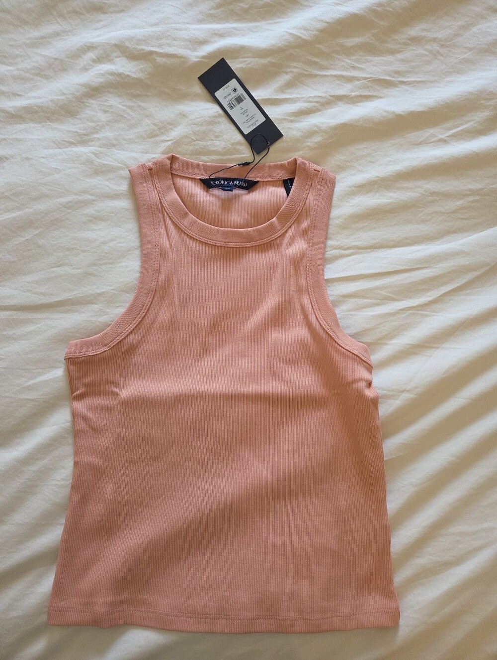 NWT Veronica Beard Jordyn Cropped Tank Top Colour Muted Clay Size S
